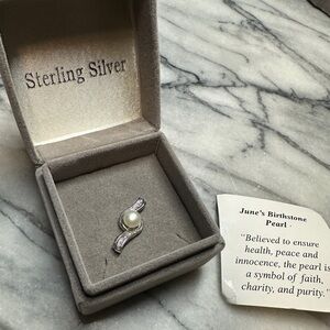 New Sterling Silver Pearl Pendant